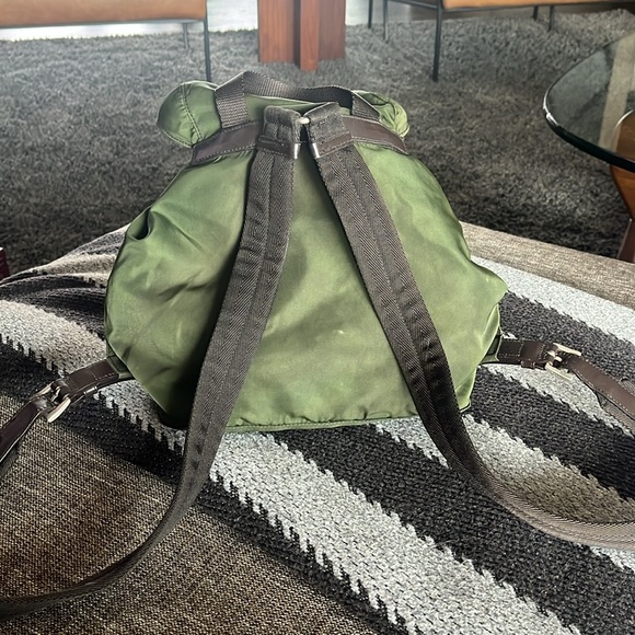 Prada nylon backpack dark green - Picture 3 of 16